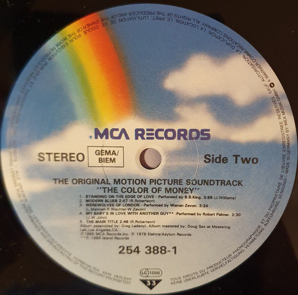 Various : "The Color Of Money" - The Original Motion Picture Soundtrack (LP, Comp)