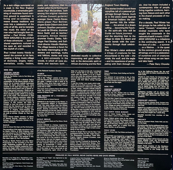 Paul Winter (2) : Common Ground (LP, Album, Ter)