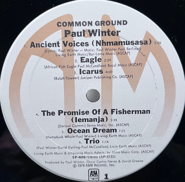 Paul Winter (2) : Common Ground (LP, Album, Ter)