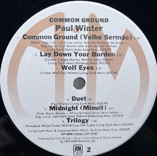 Paul Winter (2) : Common Ground (LP, Album, Ter)