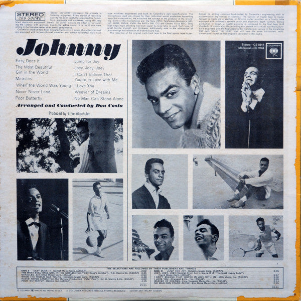 Johnny Mathis : Johnny (LP, Album, San)