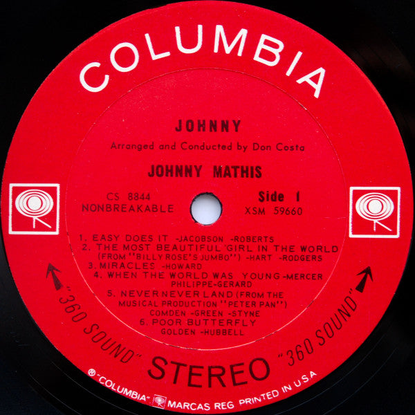 Johnny Mathis : Johnny (LP, Album, San)