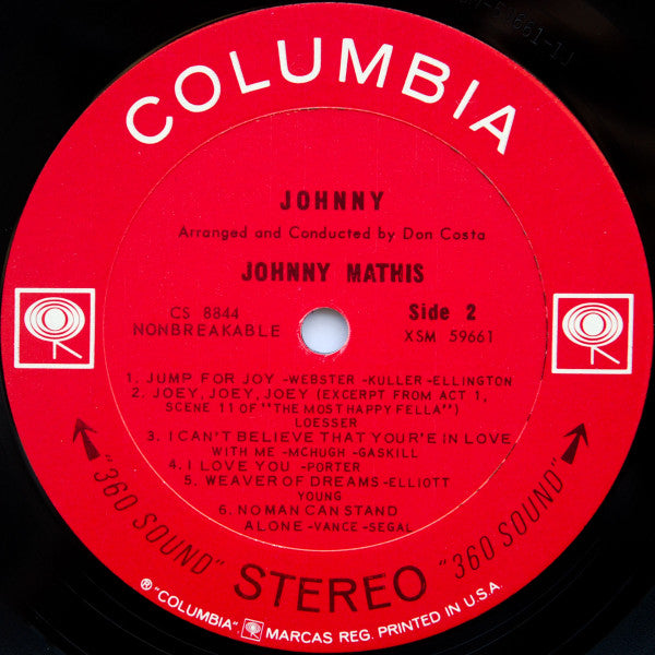 Johnny Mathis : Johnny (LP, Album, San)