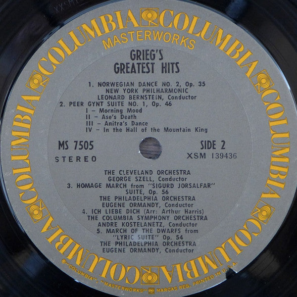 Grieg* : Grieg's Greatest Hits (LP, Comp)