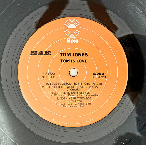 Tom Jones : Tom Is Love (LP, Comp)