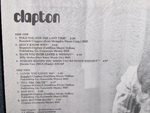 Eric Clapton : Clapton (LP, Comp, All)