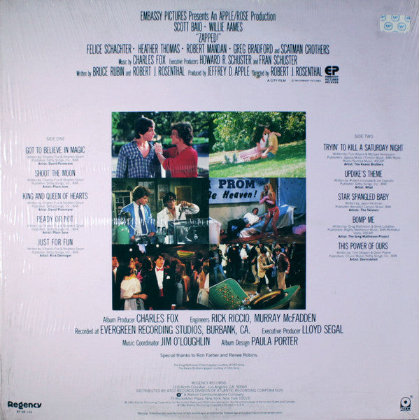 Various : Zapped! Original Motion Picture Soundtrack (LP, Album, SP )