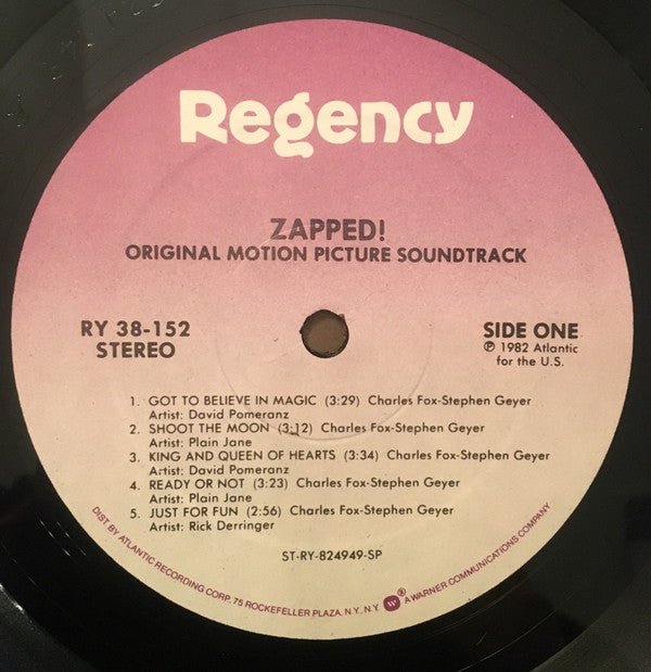 Zapped Soundtrack Various - Zapped! Original Motion Picture Soundtrack - Buy Used Vinyl ...