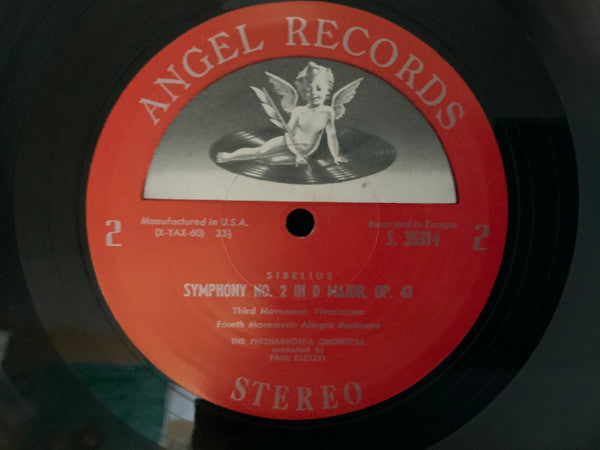 Sibelius*, Paul Kletzki, Philharmonia Orchestra : Symphony No. 2 In D Major, Op. 43 (LP)