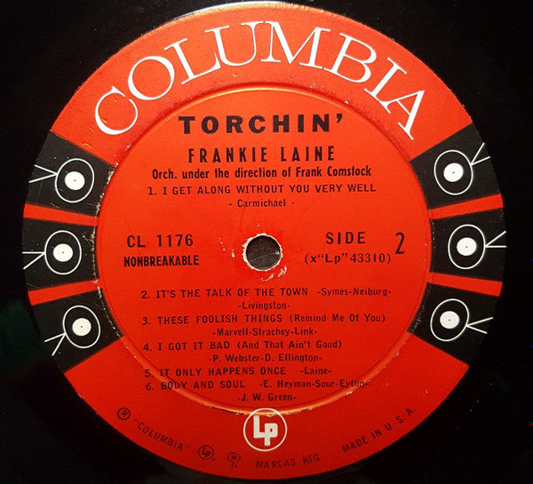 Frankie Laine : Torchin' (LP, Mono)