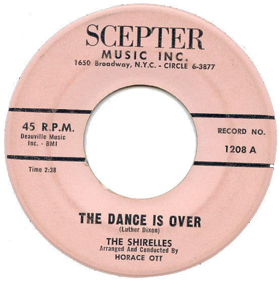 The Shirelles : The Dance Is Over / Tonights The Night (7", Single)
