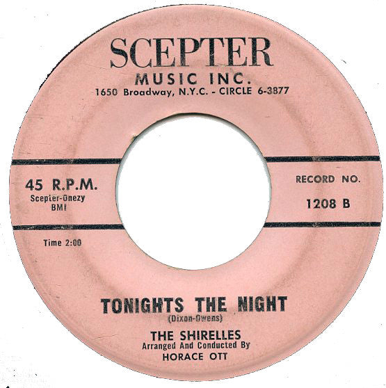 The Shirelles : The Dance Is Over / Tonights The Night (7", Single)