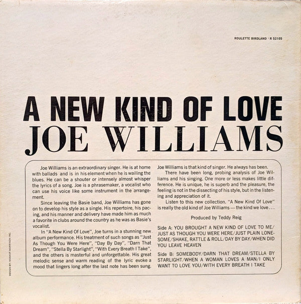 Joe Williams : A New Kind Of Love (LP, Album, Mono)