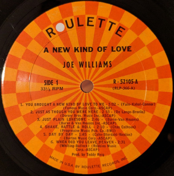 Joe Williams : A New Kind Of Love (LP, Album, Mono)