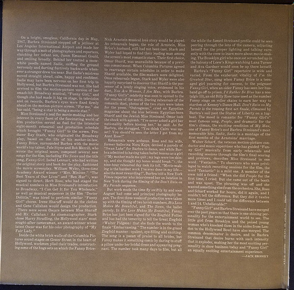 Barbra Streisand - Omar Sharif : Funny Girl:  The Original Sound Track Recording (LP, Album, RE, RP, San)