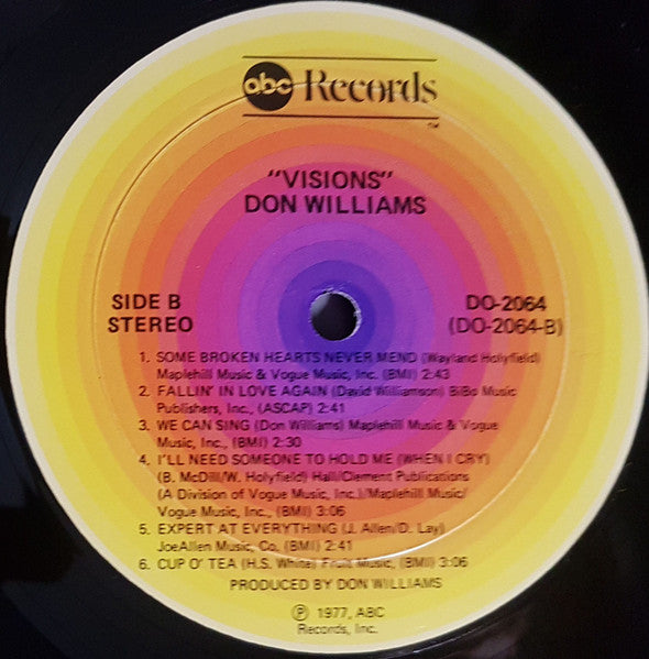 Don Williams (2) : Visions (LP, Album)
