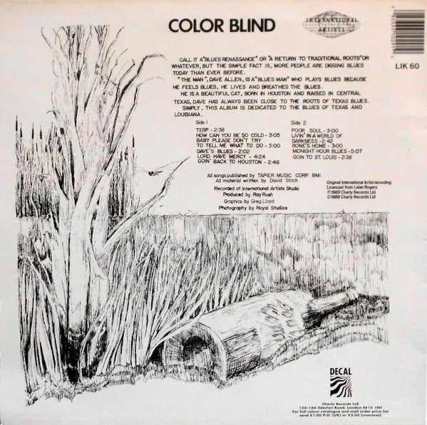 Dave Allen "The Man" : Color Blind (LP, Album)