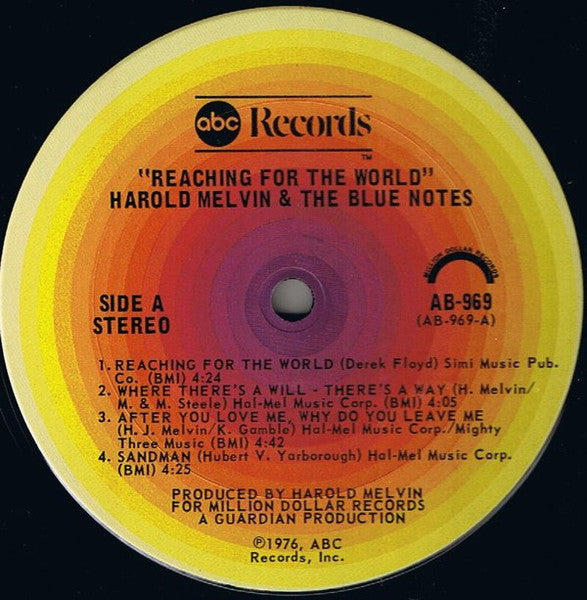 Harold Melvin And The Blue Notes : Reaching For The World (LP, Album, San)