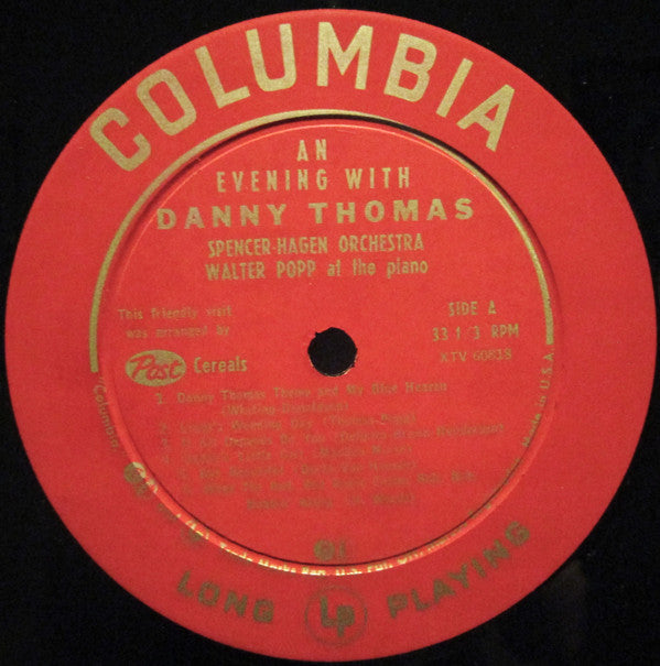 Danny Thomas (4) : An Evening With Danny Thomas (LP, Album, Mono)