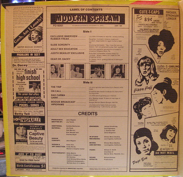 Lily Tomlin : Modern Scream (LP, Album, PRC)