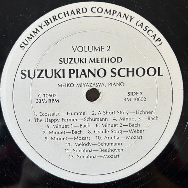Meiko Miyazawa : Suzuki Piano School: Suzuki Method, Vol. 1 & Vol. 2 (LP)