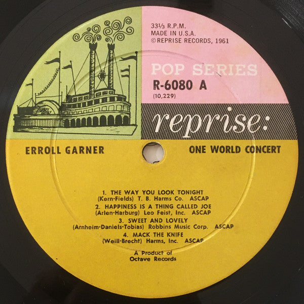Erroll Garner : One World Concert (LP, Album, Mono)
