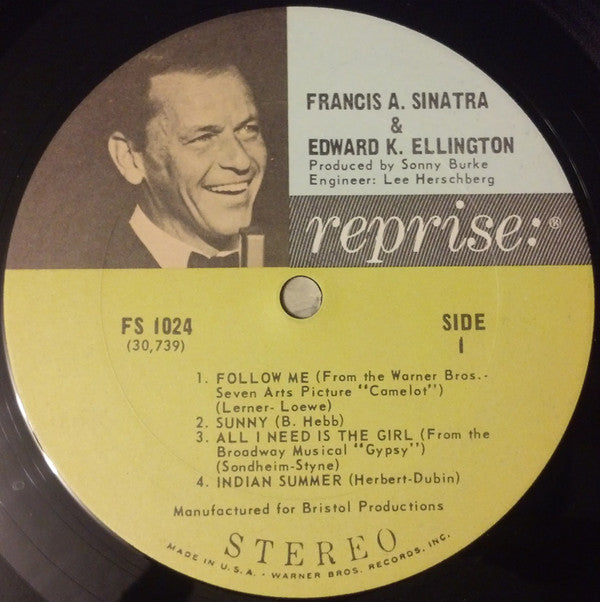 Francis Albert Sinatra* & Edward Kennedy Ellington* : Francis A. & Edward K. (LP, Album, Pit)
