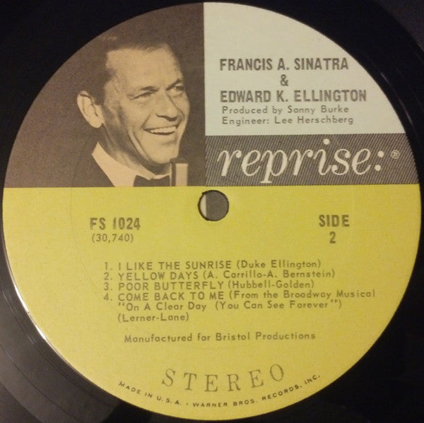 Francis Albert Sinatra* & Edward Kennedy Ellington* : Francis A. & Edward K. (LP, Album, Pit)