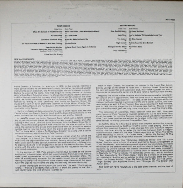 Pete Fountain : The Best Of Pete Fountain (2xLP, Comp, RE)