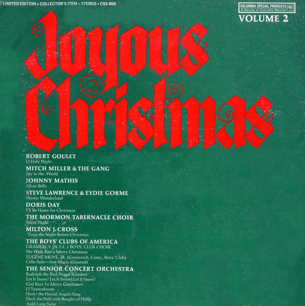 Various : Joyous Christmas - Volume 2 (LP, Album, Comp, Ltd)