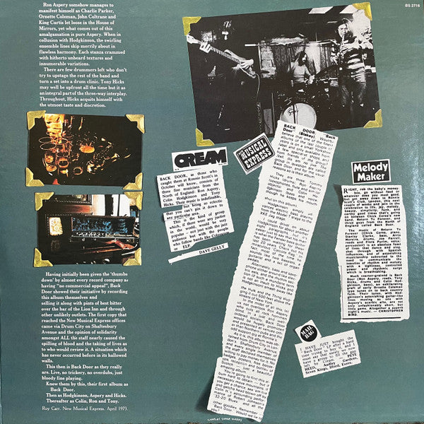 Back Door : Back Door (LP, Album, Promo)