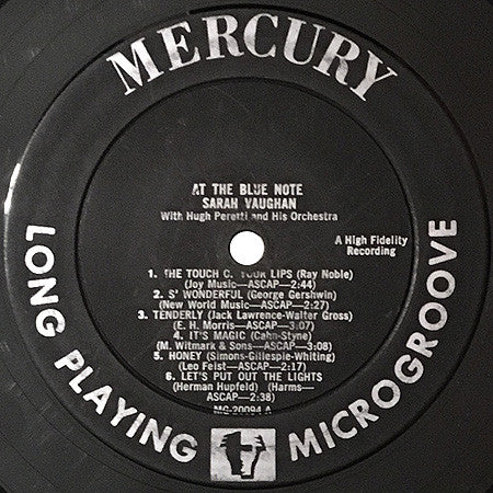 Sarah Vaughan : At The Blue Note (LP)