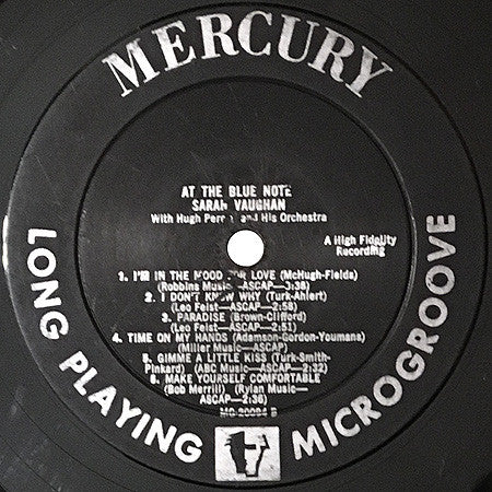 Sarah Vaughan : At The Blue Note (LP)