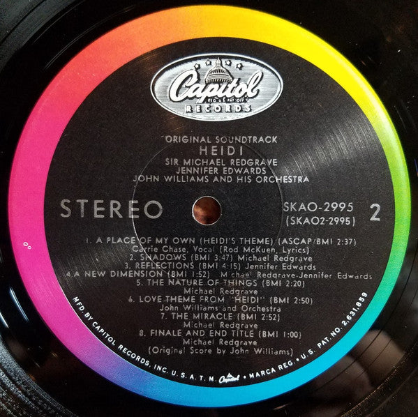 John Williams (4) : Heidi (Original Soundtrack Recording) (LP, Album, Gat)