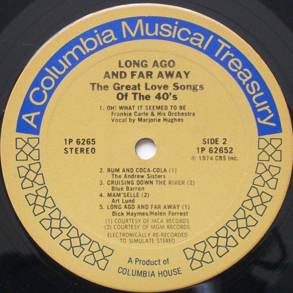 Various : Long Ago And Far Away (The Great Love Songs Of The 40's) (LP, Comp, Ter)