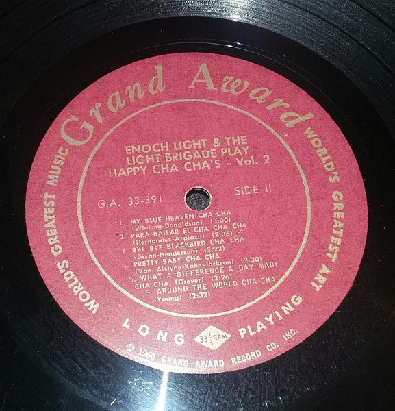 Enoch Light And The Light Brigade : Play Happy Cha Cha's Volume 2 (LP, Album)