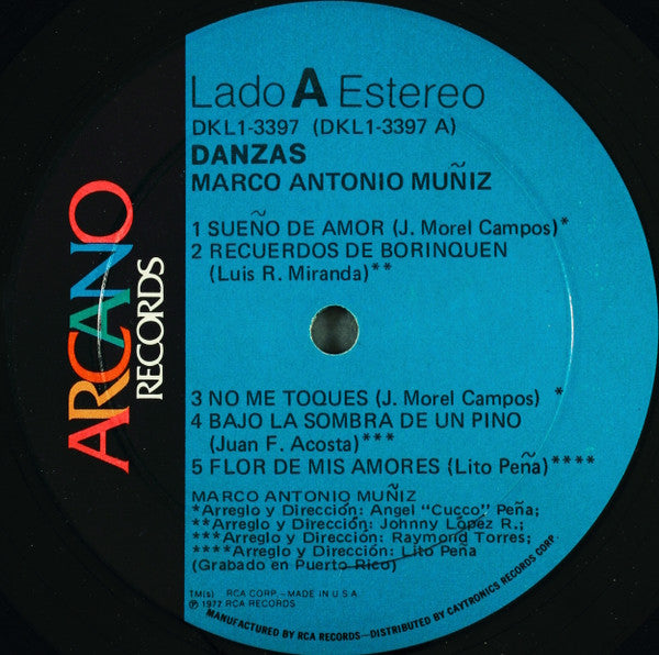 Marco Antonio Muñiz : Danzas (LP, Album)