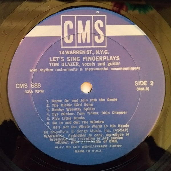 Tom Glazer : Let's Sing Fingerplays (LP, Album)