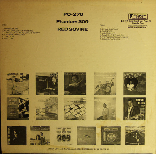 Red Sovine : Phantom 309 (LP, Album)