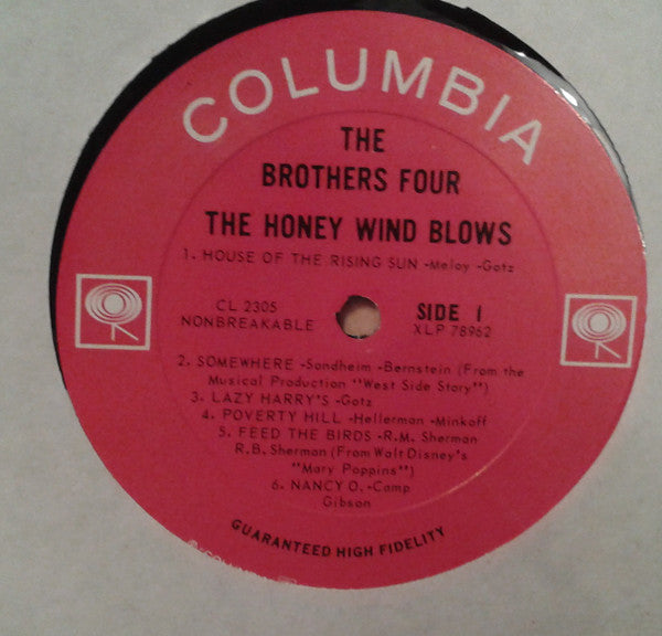 The Brothers Four : The Honey Wind Blows (LP, Album, Mono)