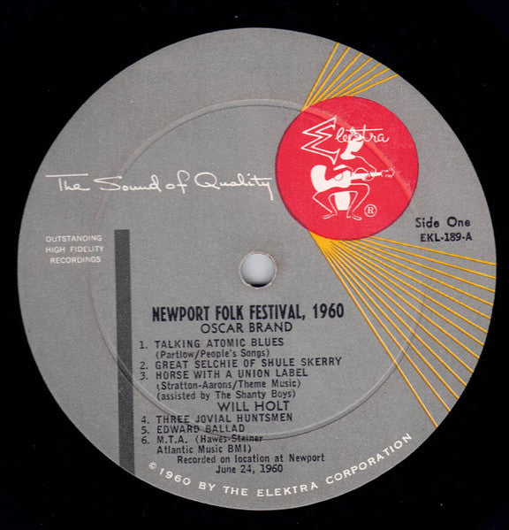 Various : Newport Folk Festival, 1960 (LP, Mono)