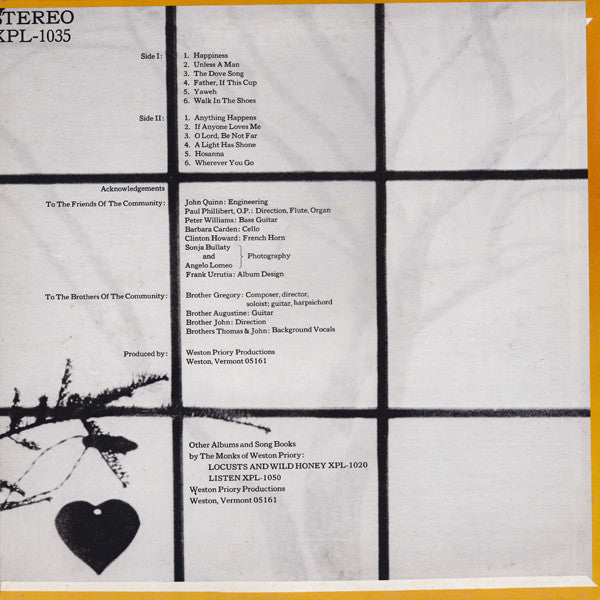 The Monks Of Weston Priory : Wherever You Go: Songs Of Openness To New Life (LP, Album)