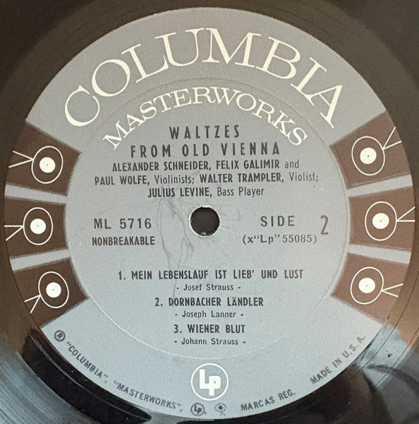 Josef Strauss*, Joseph Lanner*, Johann Strauss* : Waltzes From Old Vienna (LP, Album, Mono, Pit)