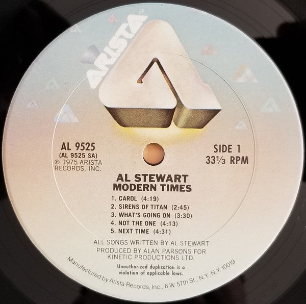 Al Stewart : Modern Times (LP, Album, RE)