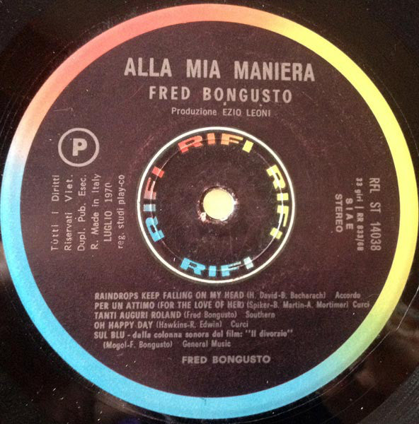 Fred Bongusto : Alla Mia Maniera (LP, Album, Gat)