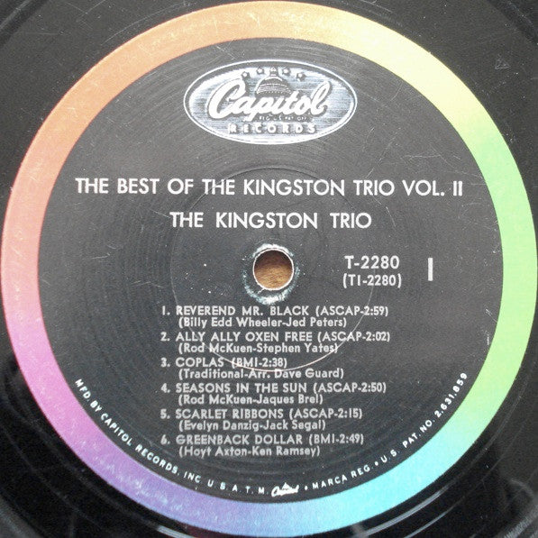 Kingston Trio : The Best Of The Kingston Trio Vol. 2 (LP, Comp, Mono)