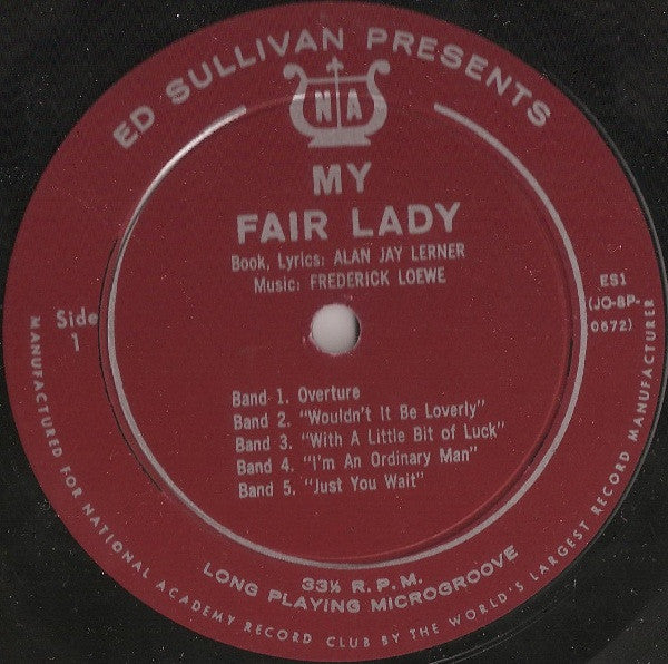 Ed Sullivan : Ed Sullivan Presents Songs And Music Of My Fair Lady (LP, Club, Roc)