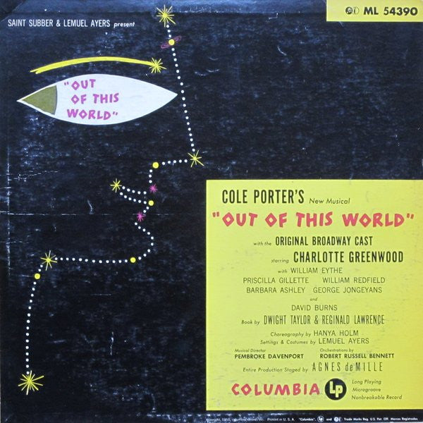 Cole Porter : Out Of This World (LP, Album, Mono)