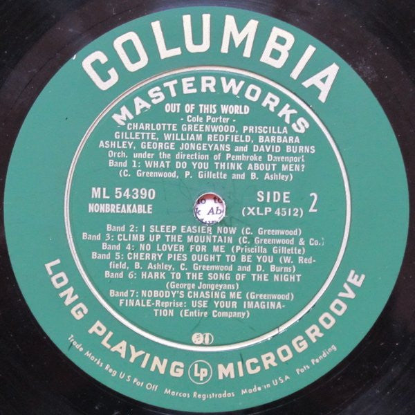 Cole Porter : Out Of This World (LP, Album, Mono)