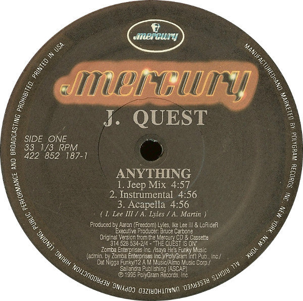 J. Quest* : Anything (12")